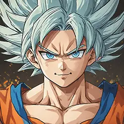 AI-Generated close up of Goku from Dragon Ball Z
